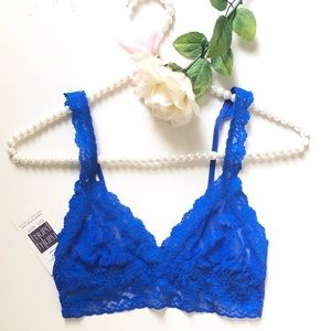 Hanky Panky Lace Bralette Blue XS NWT NEW